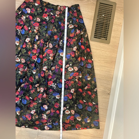 Abercrombie & Fitch Vintage Maxi Y2K Skirt Womens Floral Print Pleated 10 - Picture 8 of 10